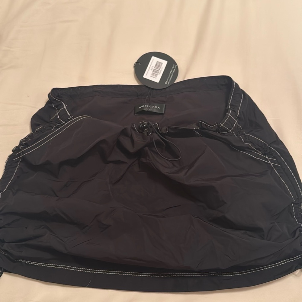 Cargo pants mini skirt black white fox